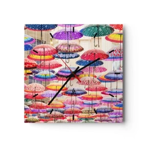 Horloge murale - Pendule murale - Prairie de la ville - 40x40 cm