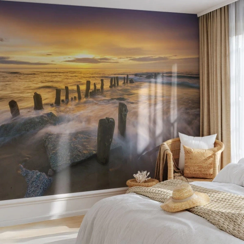 Papier Peint Autocollant Deluxe Sticker - La beauté brute de la mer Baltique - Paysage, mer Baltique, Plage - 100x70 cm