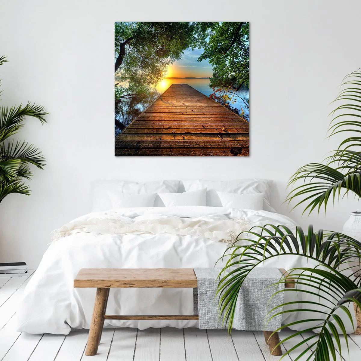 Impression sur toile - Image sur toile - Prenez votre temps, asseyez-vous - 30x30 cm