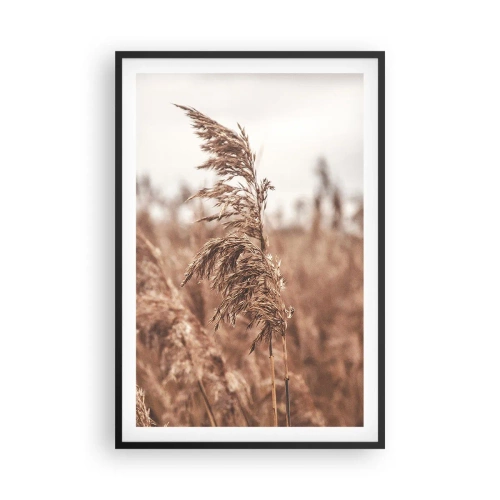 Affiche dans un cadre noir - Poster - C'est déjà l'automne dans les champs - 61x91 cm