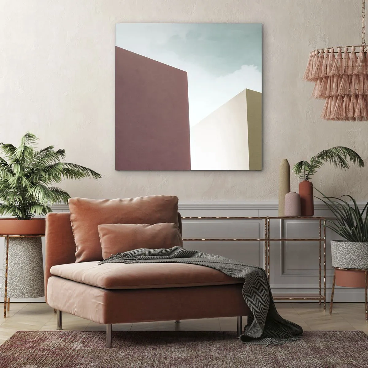 Impression sur toile - Image sur toile - La géométrie d'un été ensoleillé - 40x40 cm