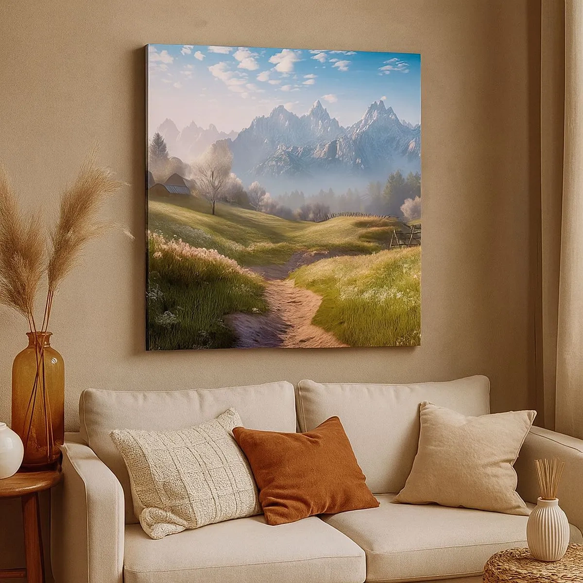 Impression sur toile - Image sur toile - Vallée idyllique - 30x30 cm