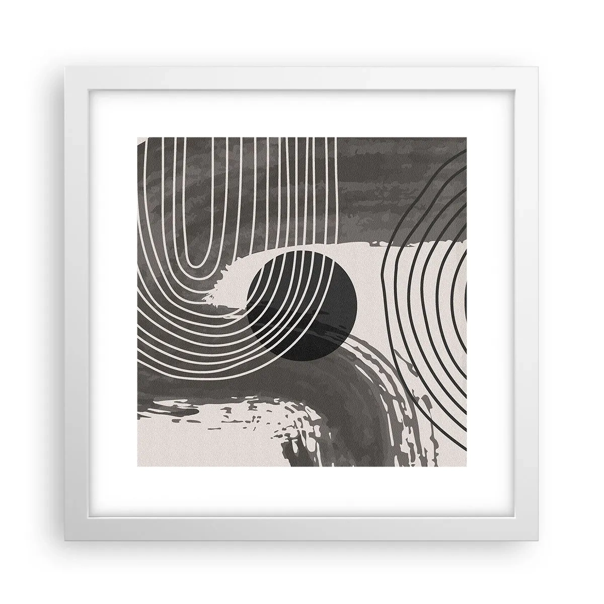 Affiche dans un cadre blanc - Poster - L'ovale gagne - 30x30 cm