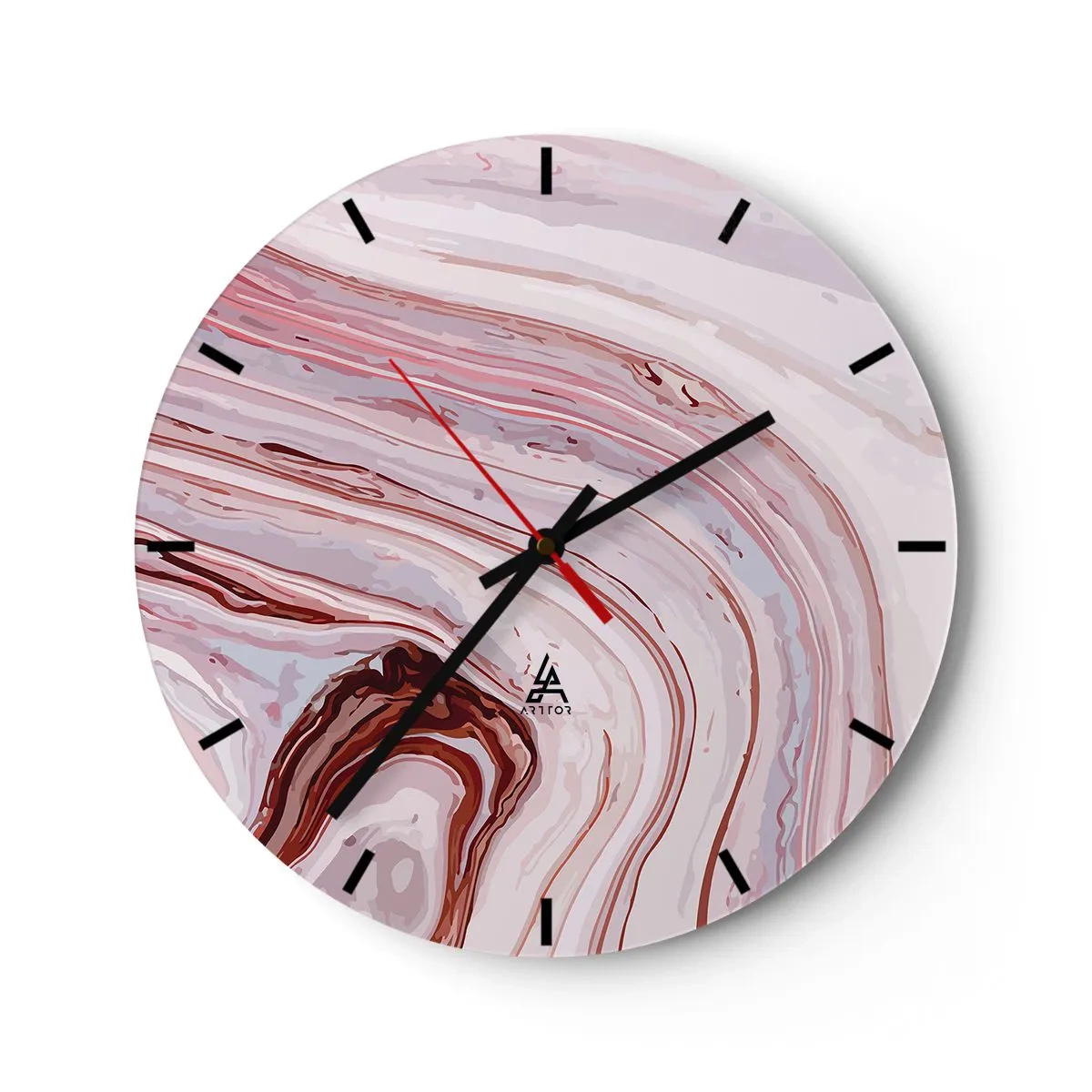 Horloge murale - Pendule murale - Tout droit, puis tout en bas - 40x40 cm