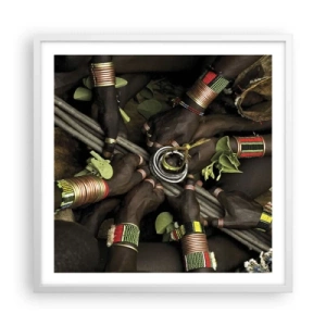 Affiche dans un cadre blanc - Poster - Nous sommes ensemble - 60x60 cm