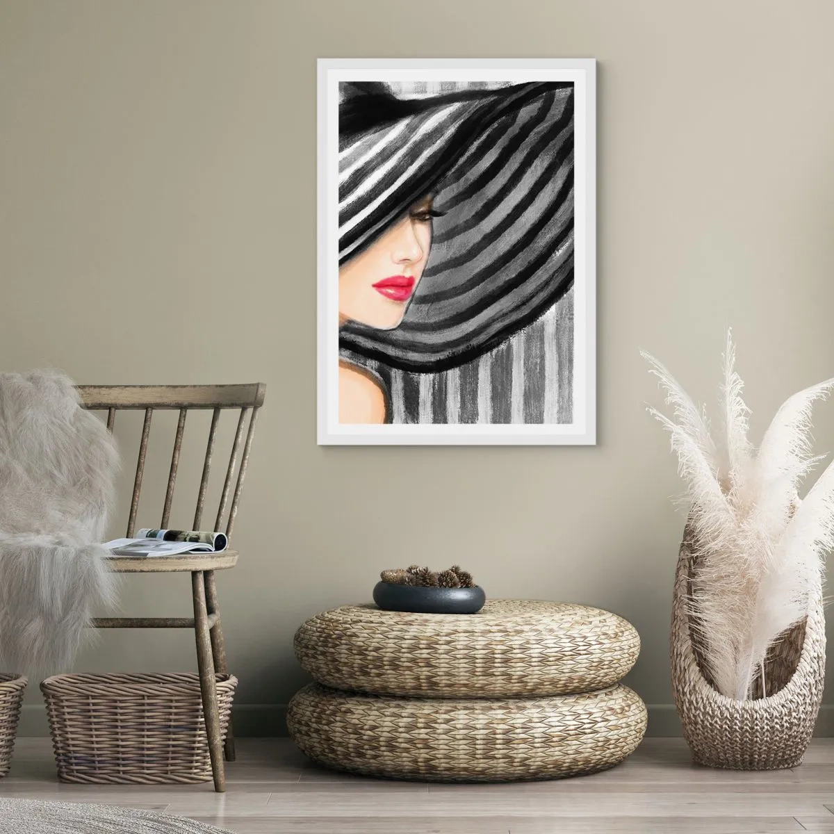 Affiche dans un cadre blanc - Poster - Où te chercher ? - 61x91 cm