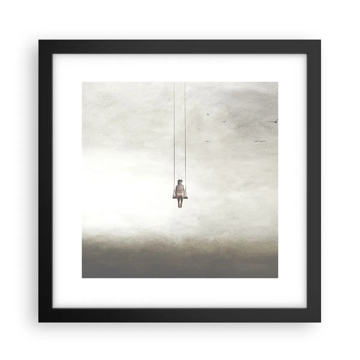 Affiche dans un cadre noir - Poster - Enfant en nous - 30x30 cm