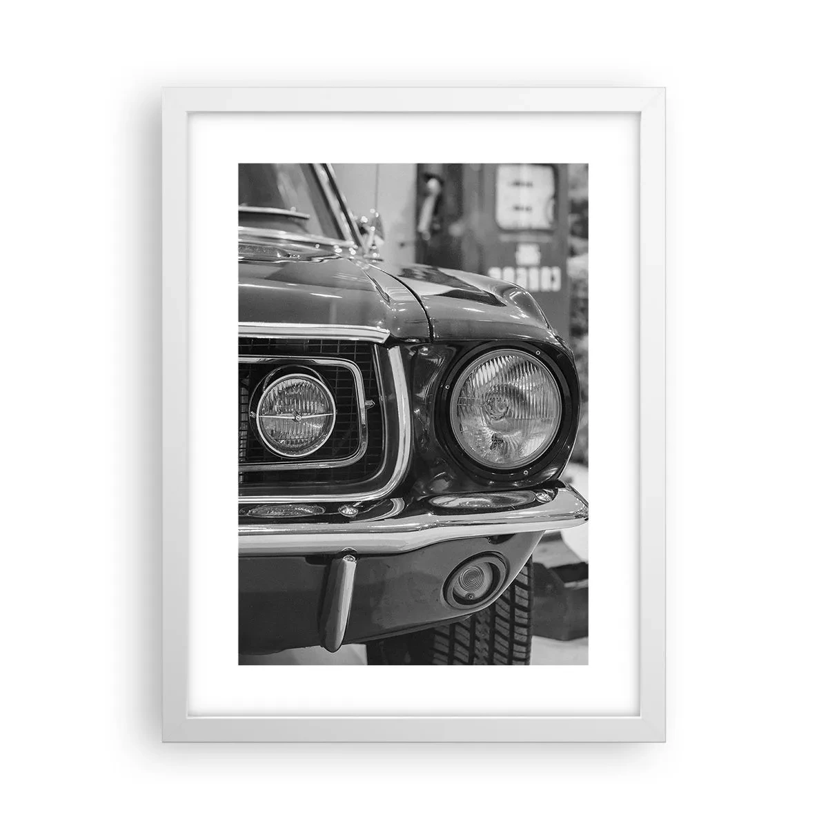 Affiche dans un cadre blanc - Poster - Conduire dur - 30x40 cm