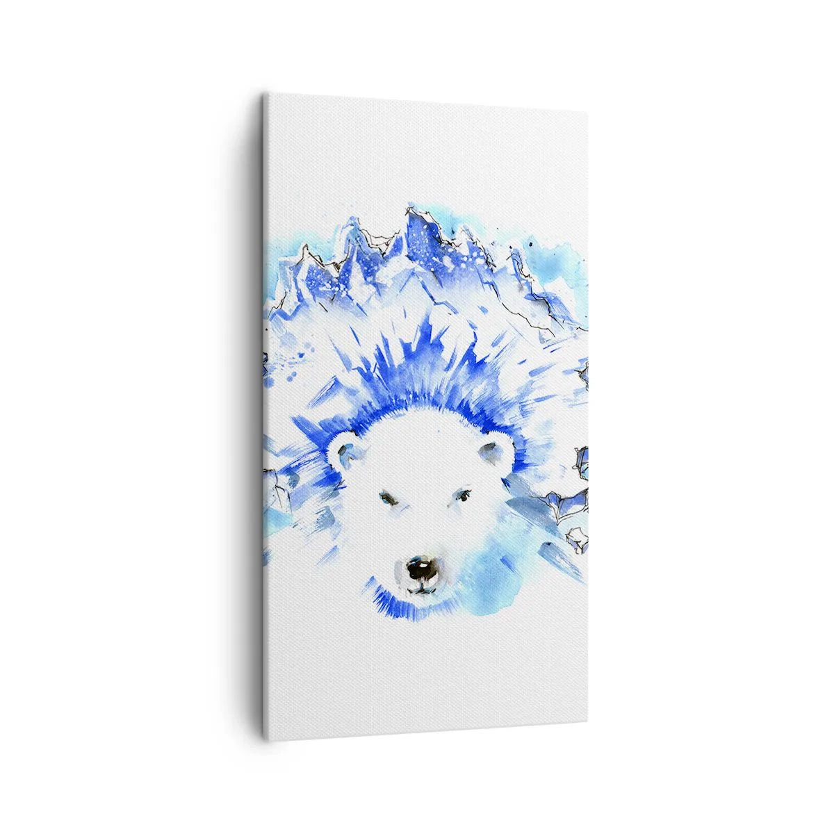 Impression sur toile - Image sur toile - Le roi de l'Arctique dans une couronne de glace - 45x80 cm