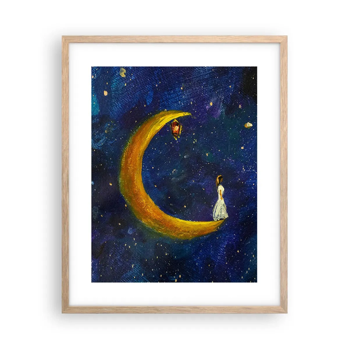 Affiche dans un chêne clair - Poster - Appel du monde - 40x50 cm