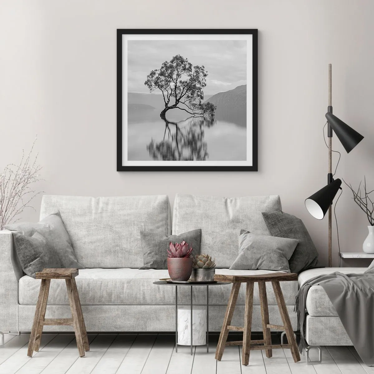 Affiche dans un cadre noir - Poster - Un tel pays existe - 50x50 cm