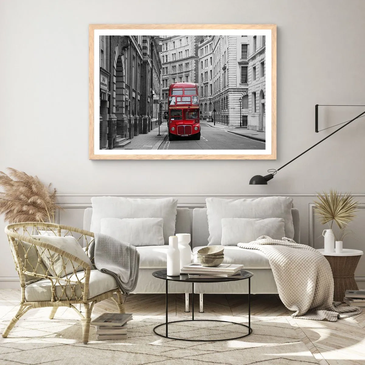 Affiche dans un chêne clair - Poster - La vie de tous les jours ne doit pas être grise - 40x30 cm