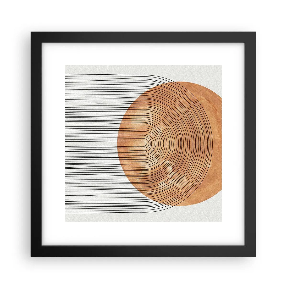 Affiche dans un cadre noir - Poster - Composition solaire - 30x30 cm