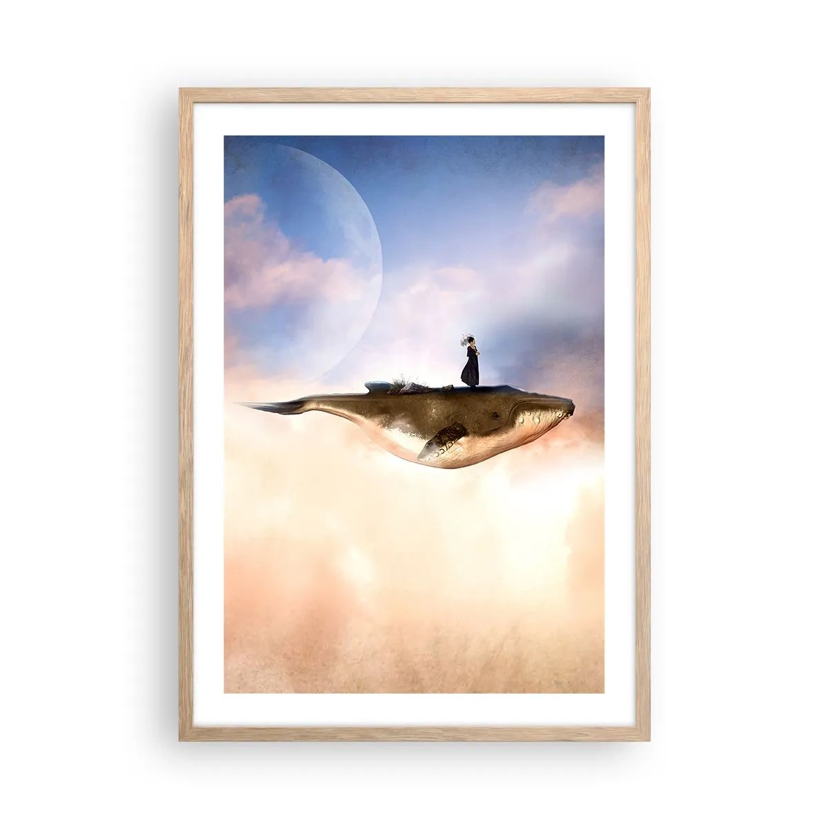 Affiche dans un chêne clair - Poster - Voyage irréel - 50x70 cm