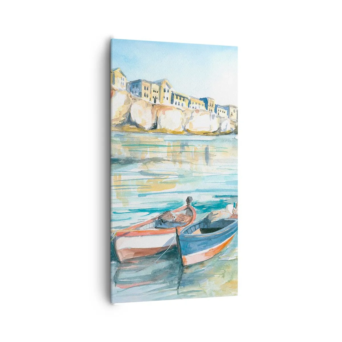 Impression sur toile - Image sur toile - Paysage dans l'azur - 65x120 cm