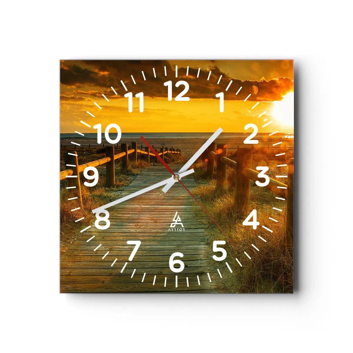 Horloge murale - Pendule murale - Baigné dans le vieil or - 40x40 cm
