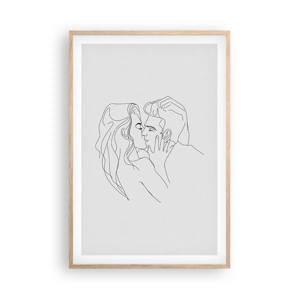 Affiche dans un chêne clair - Poster - La même ligne - 61x91 cm