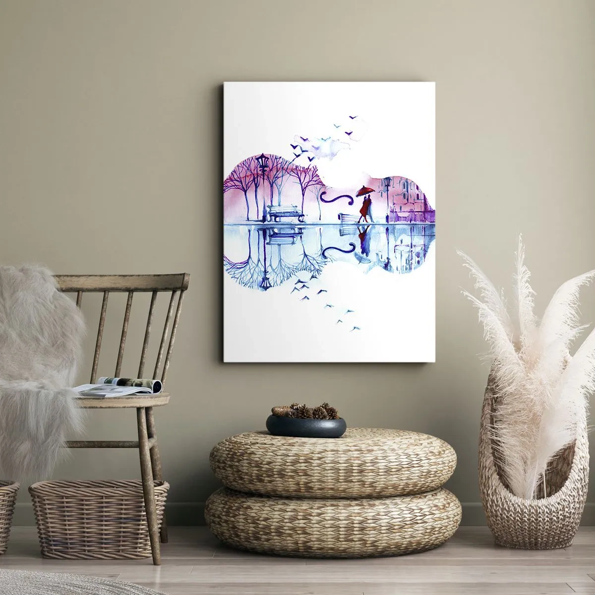 Impression sur toile - Image sur toile - Je vous apporterai de cantiques de pluie - 45x80 cm