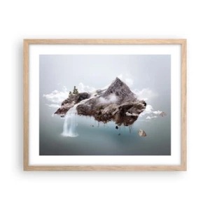 Affiche dans un chêne clair - Poster - L'oeil du surréaliste - 50x40 cm