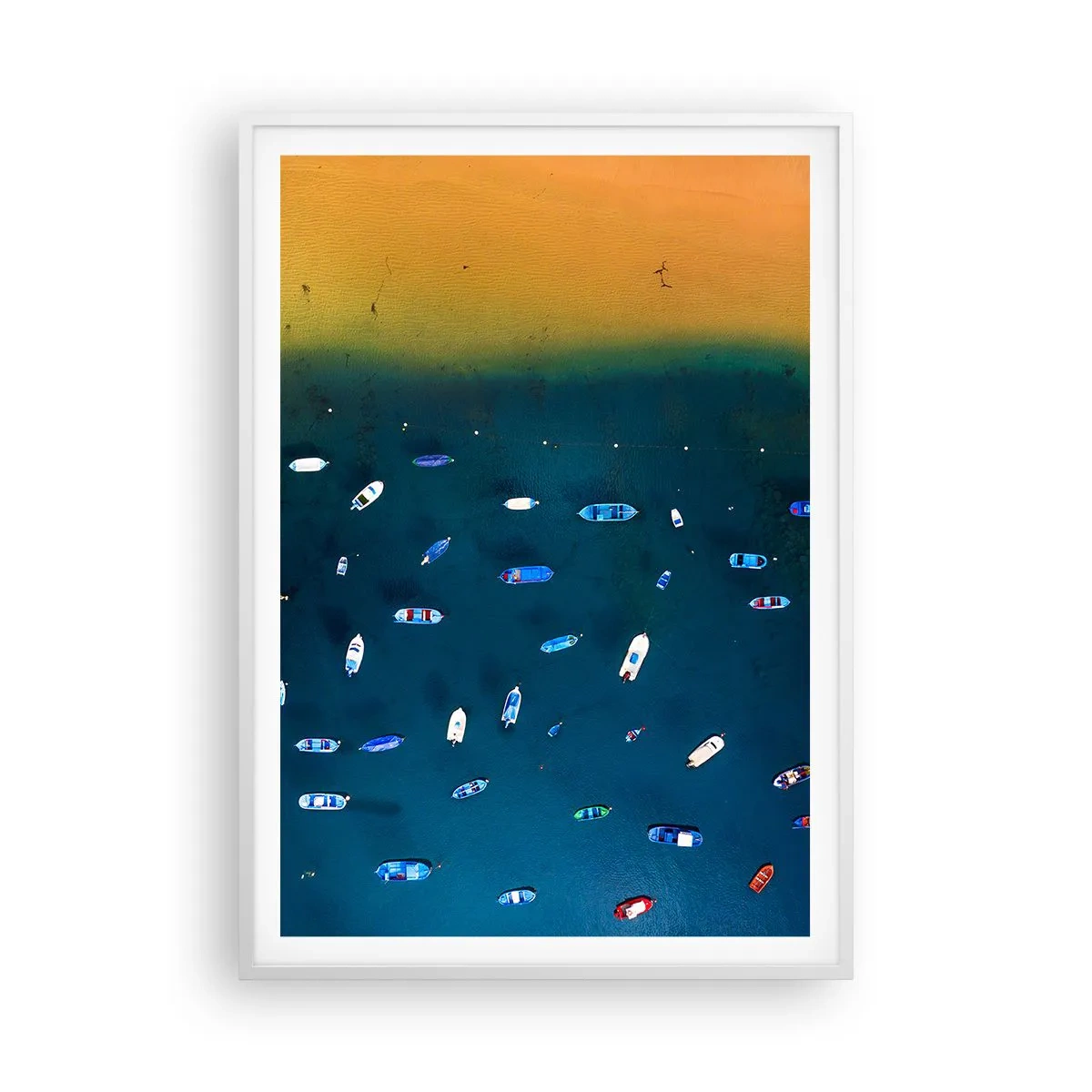 Affiche dans un cadre blanc - Poster - Jeu de vacances - 70x100 cm