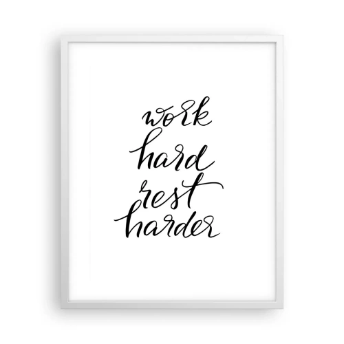 Affiche dans un cadre blanc - Poster - Équilibre de vie - 40x50 cm