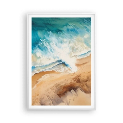 Affiche dans un cadre blanc - Poster - La vague qui revient - 70x100 cm