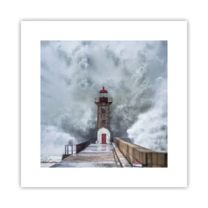 Affiche - Poster - Le rugissement des eaux, le bruit soufflera - 30x30 cm