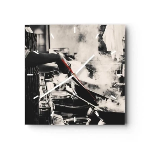 Horloge murale - Pendule murale - Alchimie des saveurs - 40x40 cm