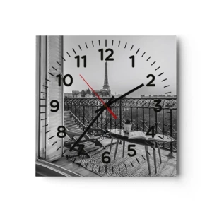 Horloge murale - Pendule murale - Après-midi parisien - 30x30 cm