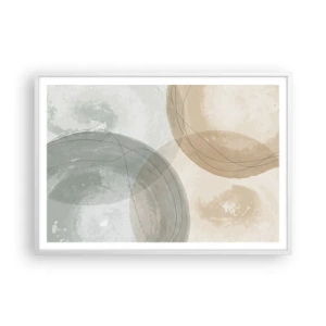 Affiche dans un cadre blanc - Poster - Mondes pénétrants - 100x70 cm