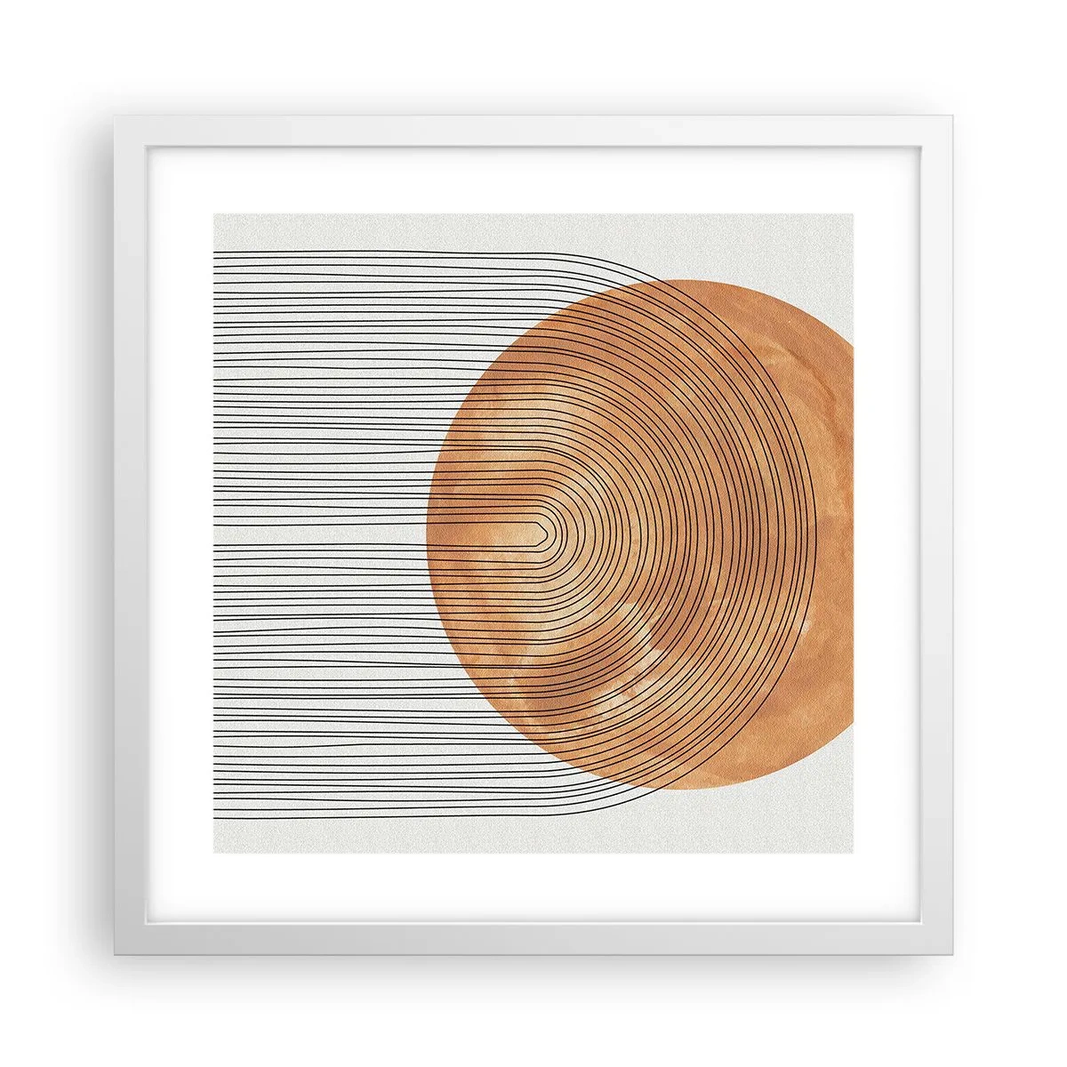 Affiche dans un cadre blanc - Poster - Composition solaire - 40x40 cm
