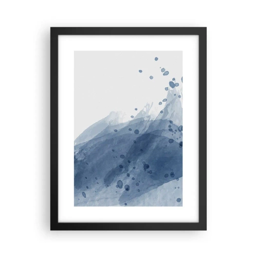 Affiche dans un cadre noir - Poster - Tulle bleu - 30x40 cm