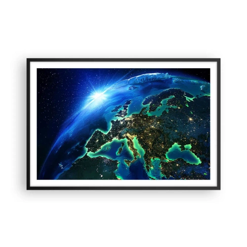 Affiche dans un cadre noir - Poster - Europe pétillante - 91x61 cm