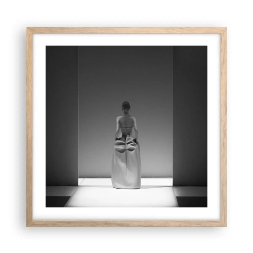 Affiche dans un chêne clair - Poster - Simplicité raffinée - 50x50 cm