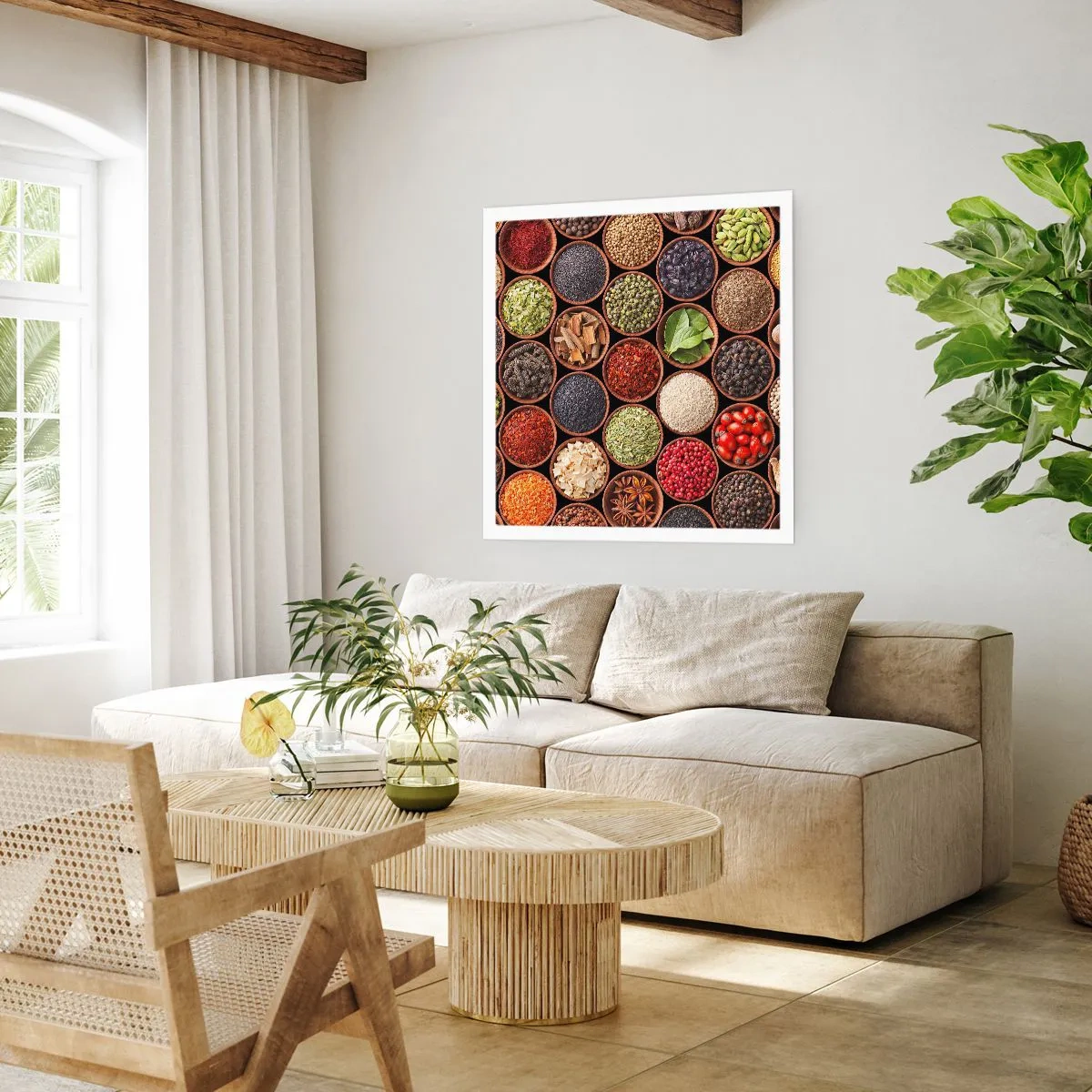 Affiche - Poster - Toutes les saveurs du monde - 60x60 cm