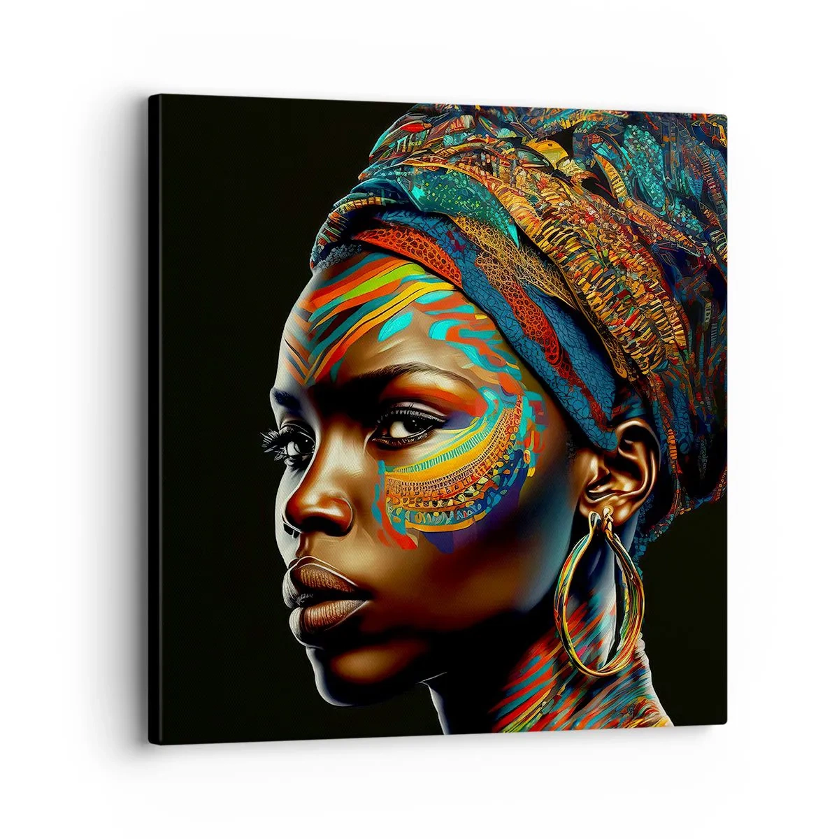 Impression sur toile - Image sur toile - reine africaine - 30x30 cm