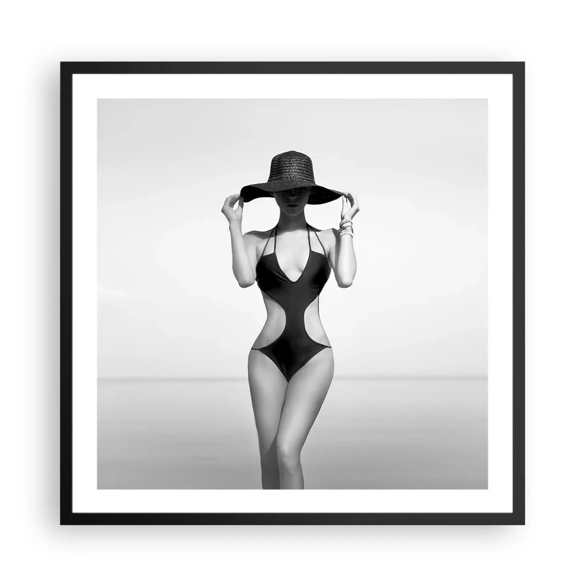 Affiche dans un cadre noir - Poster - Mon prénom? Élégance - 60x60 cm