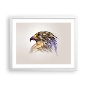 Affiche dans un cadre blanc - Poster - Portrait d'un guerrier - 50x40 cm