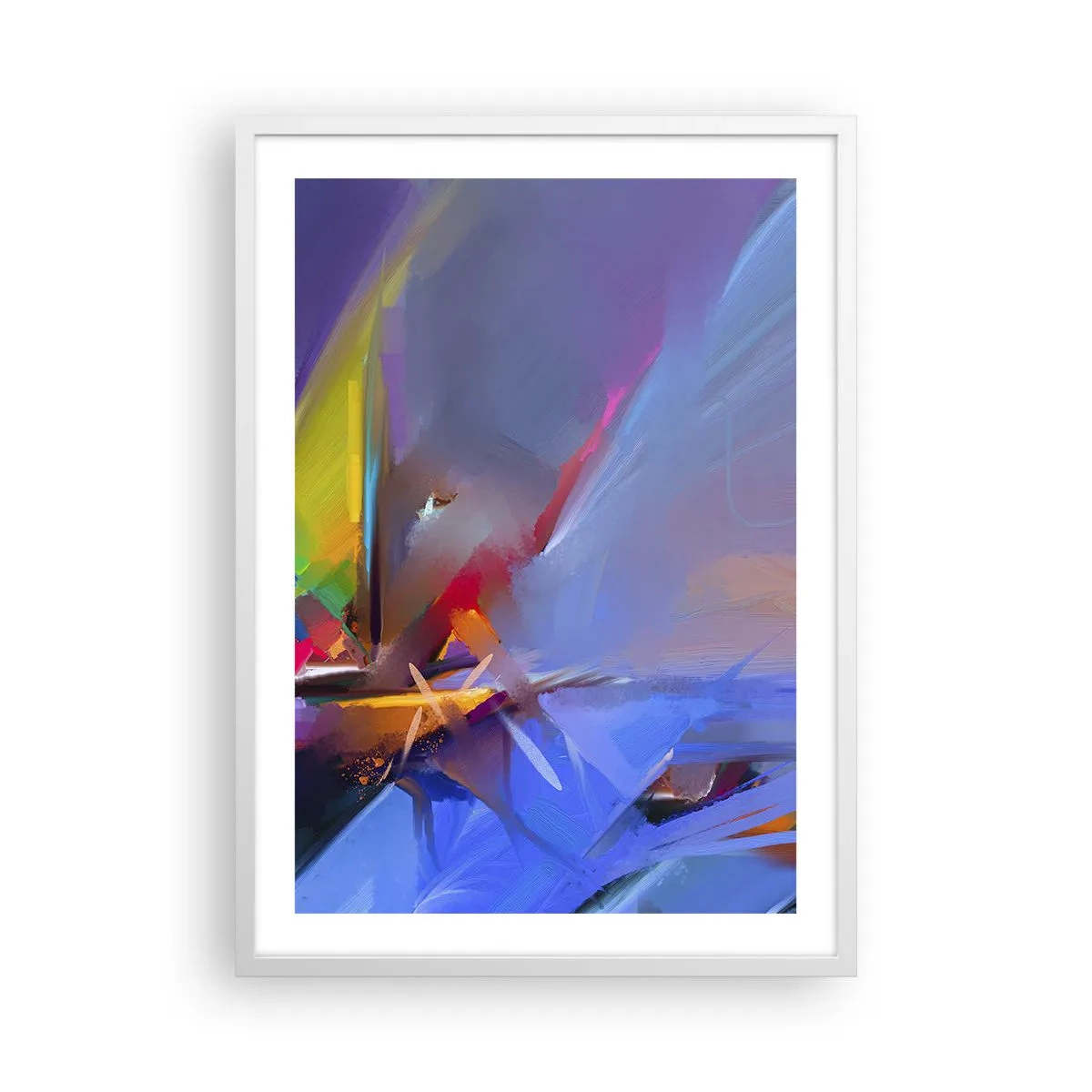 Affiche dans un cadre blanc - Poster - Hélices comme un oiseau - 50x70 cm