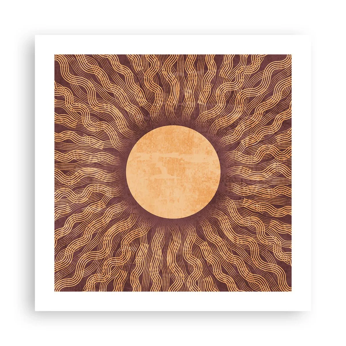 Affiche - Poster - Icône du soleil - 50x50 cm