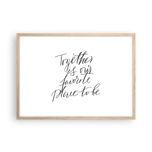 Affiche dans un chêne clair - Poster - Vous aussi vous le sentez? - 70x50 cm