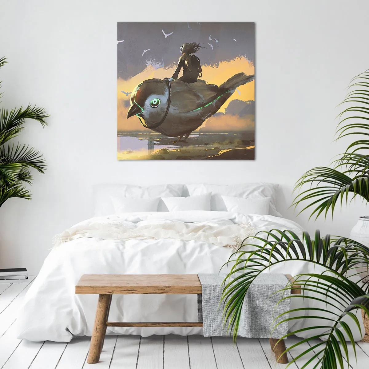 Impression sur toile - Image sur toile - Un arrêt sur un voyage fantastique - 60x60 cm