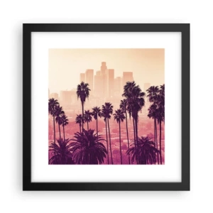 Affiche dans un cadre noir - Poster - Paysage californien - 30x30 cm