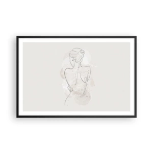 Affiche dans un cadre noir - Poster - Comme un instrument sensible - 91x61 cm