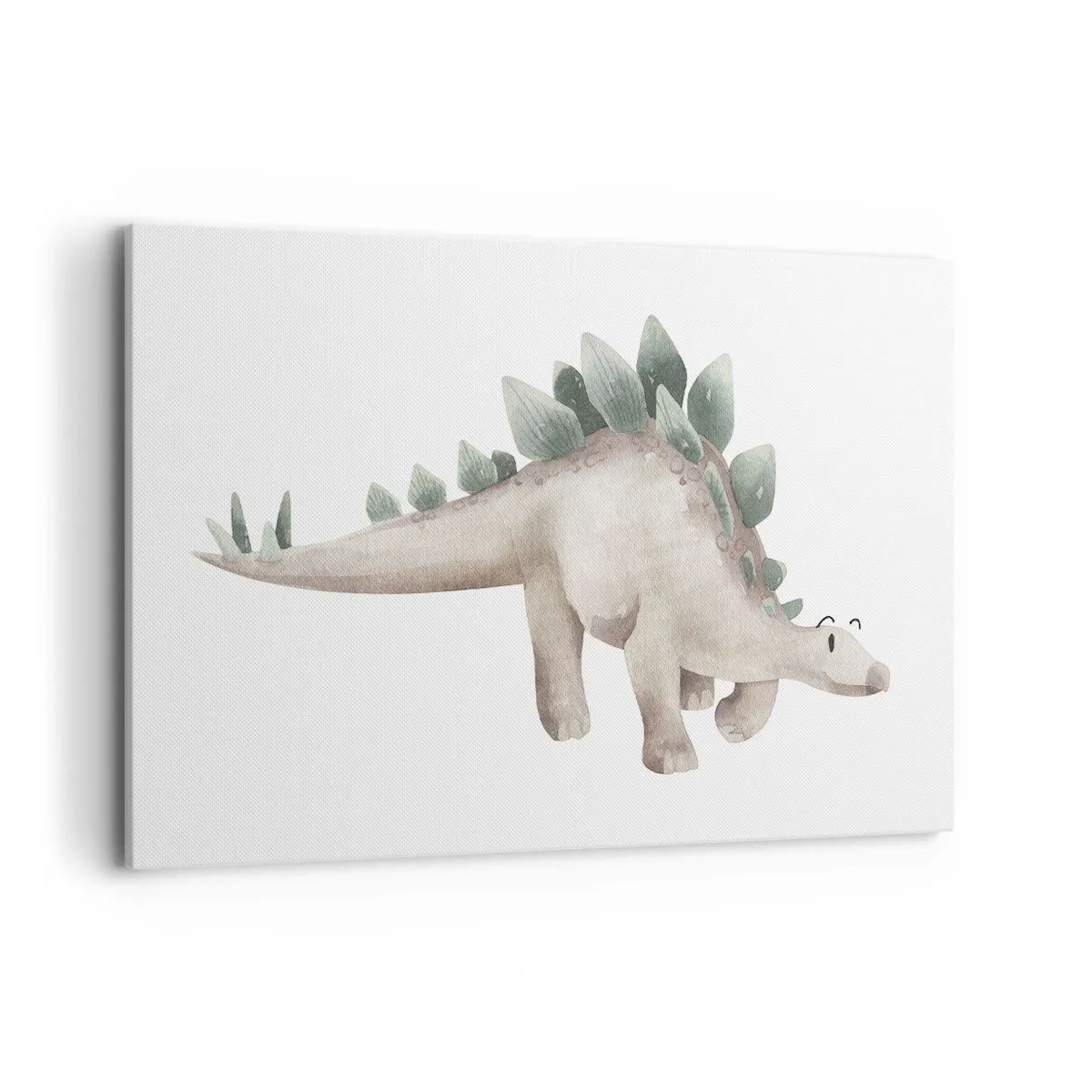 Impression sur toile - Image sur toile - Un dinosaure mignon aux couleurs pastel - 120x80cm - Votre ami - Décoration murale moderne pour le salon et la chambre ARTTOR