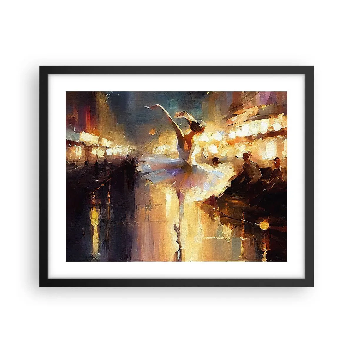 Affiche dans un cadre noir - Poster - Miracle dans la rue - 50x40 cm