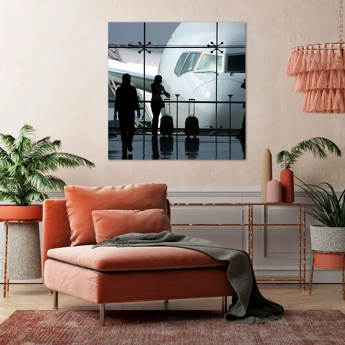 Impression sur toile - Image sur toile - Vis-à-vis de l'aéroport - 50x50 cm