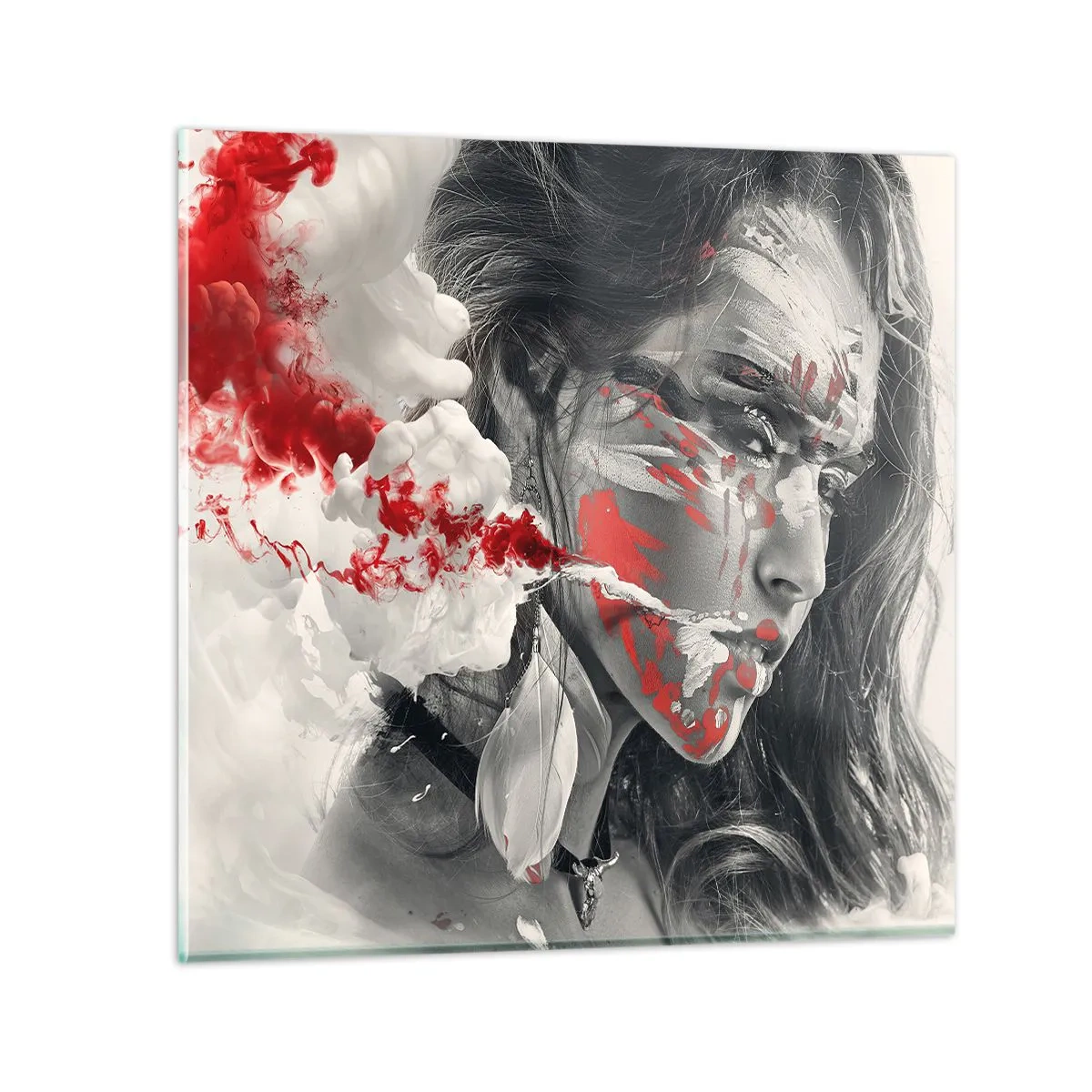 Impression sur verre - Image sur verre - Dans les fumées de l'absurde - 40x40 cm