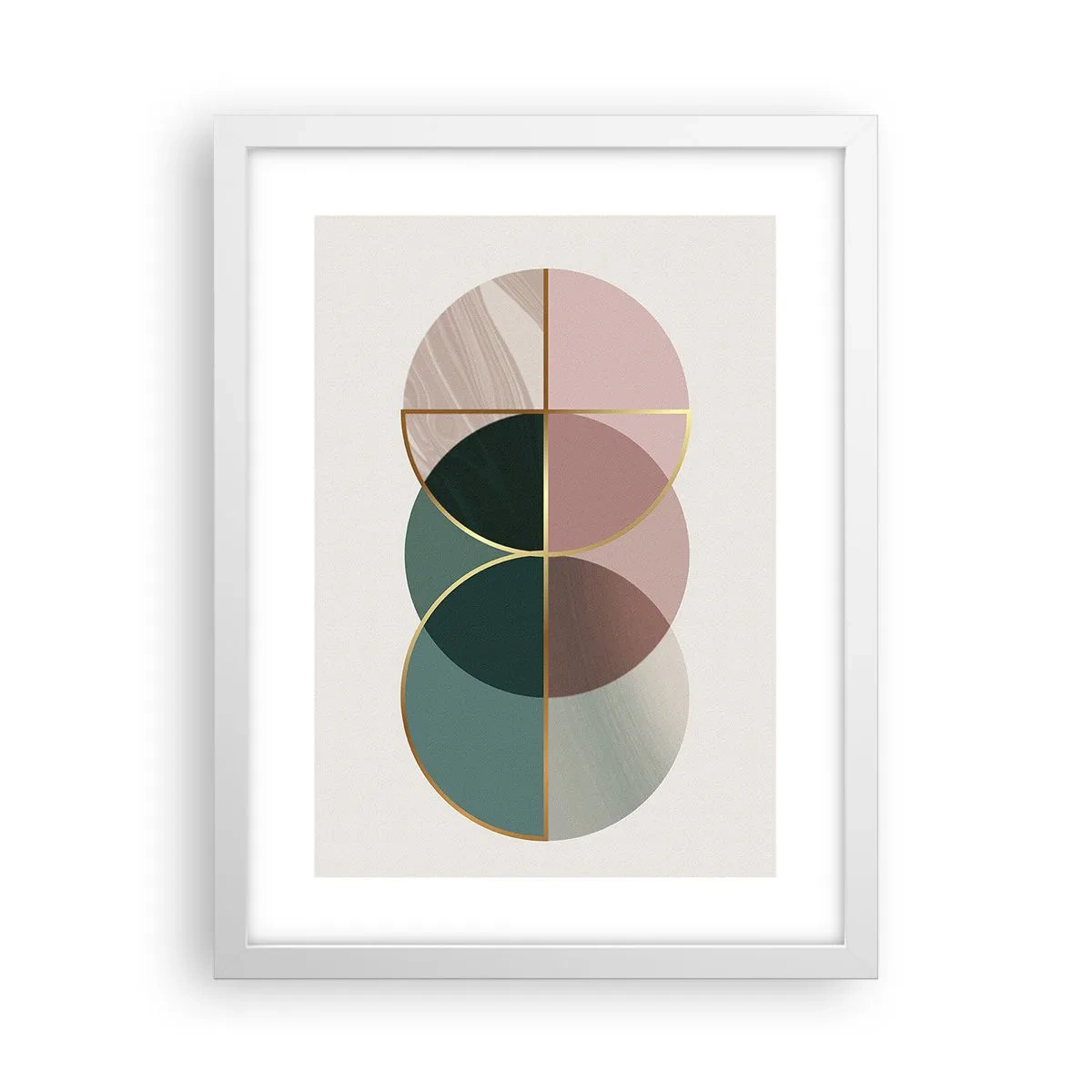 Affiche dans un cadre blanc - Poster - Cercles après cercles - 30x40 cm