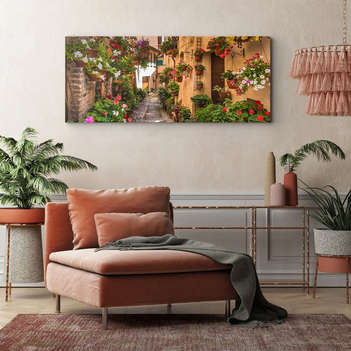 Impression sur toile - Image sur toile - Ruelle italienne - 90x30 cm